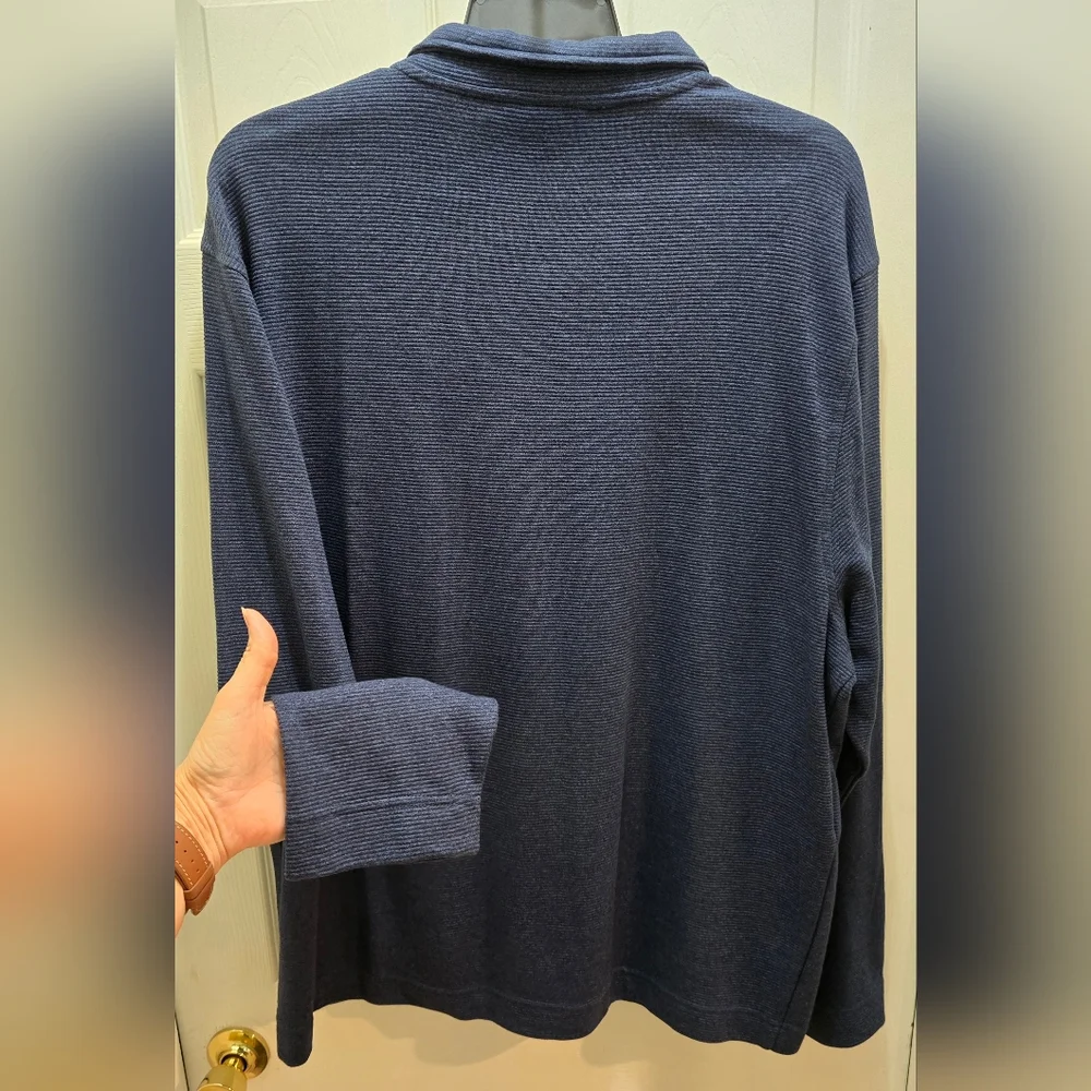 Van Heusen Men's Navy Zip-Up Sweater Xxl - Picture 7 of 7